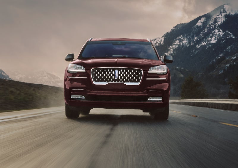 A 2024 Lincoln Aviator® SUV is shown in the Diamond Red exterior color. | Thornhill Lincoln in Chapmanville WV