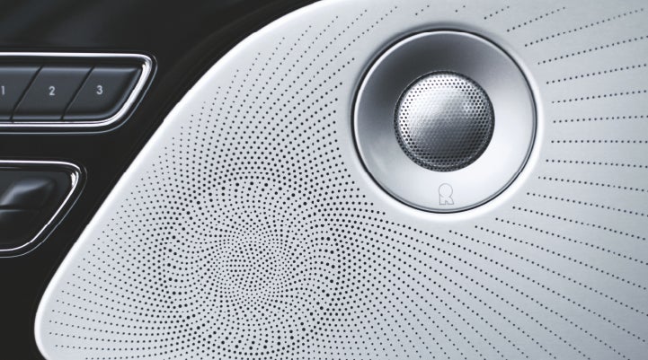 A stylish speaker cover of a 2024 Lincoln Aviator® SUV is shown | Thornhill Lincoln in Chapmanville WV