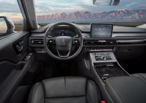 The interior of a Lincoln Aviator® SUV is shown | Thornhill Lincoln in Chapmanville WV