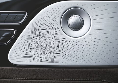 Two speakers of the available audio system are shown in a 2024 Lincoln Aviator® SUV | Thornhill Lincoln in Chapmanville WV