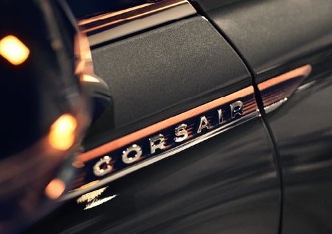 The stylish chrome badge reading “CORSAIR” is shown on the exterior of the vehicle. | Thornhill Lincoln in Chapmanville WV