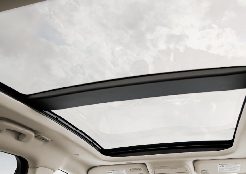 The available panoramic Vista Roof® is shown from inside a 2026 Lincoln Corsair® SUV | Thornhill Lincoln in Chapmanville WV
