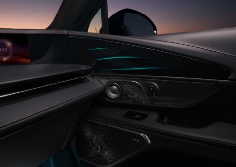 Selectable ambient lighting glows in the passenger door panel. | Thornhill Lincoln in Chapmanville WV